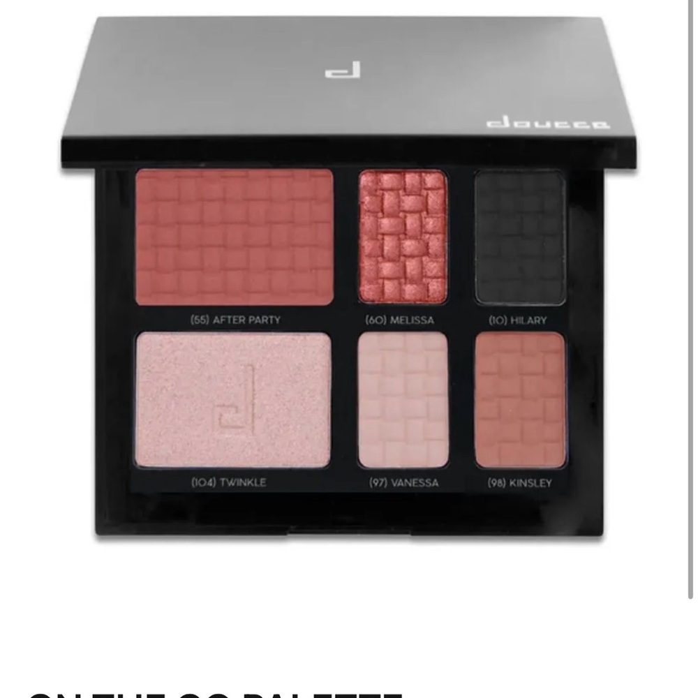 Doucce Eyeshadow Palette — Pink, Coral, Black, Champagne, Peach, Rose
